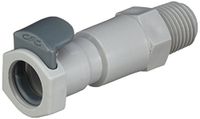 NeoLab 2-0802 snelkoppeling met afsluiting, 1/4 inch, PP, moerdeel buitendraad 1/4 inch