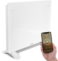 VONROC Convecteur électrique de luxe - Convecteur avec panneau en verre - 1500W - Blanc