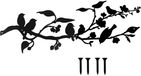 Unyqoos Décoration murale en métal avec oiseaux et feuilles