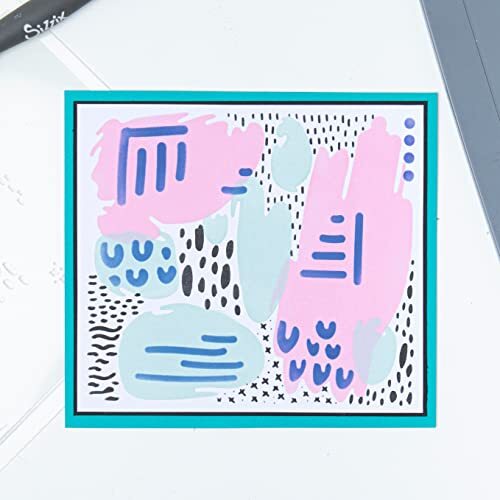 Sizzix gelaagde stencils 4PK abstracte markeringen door Lisa Jones | 665874 | Hoofdstuk 4 2022