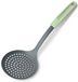 Fackelmann Ecolution Schuimspaan – Schuimspaan van houtvezels en bioplastic – 34 cm x 11,5 cm lepel in mintgroen/steengrijs