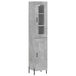 vidaXL Hoge kast, betonkleur, 34,5 x 34 x 180 cm, houtvezelplaat