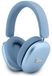 Guess Metallic Effect Metal Script Logo Bluetooth ENC Over-Ear Hoofdtelefoon, blauw