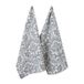 DII Cotton Damask Dish Towel Set, 18 x 28 Inch, Grey, Set of 2