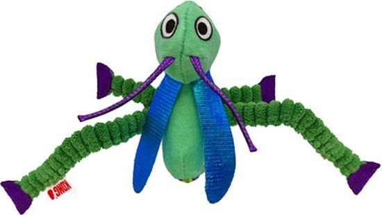 Kong Crackles Sprinkhaan - Blauw - Kunststof - Hond - Kauwspeelgoed