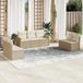 Maison Exclusive - Ensemble de meubles de jardin 7 pièces avec canapé et coussins, beige, en polyrotin