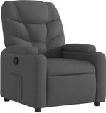 vidaXL - Relaxfauteuil - Donkergrijze - Stof