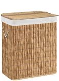 hjh LIVING Wasmand FALSTER XL R Rotan Bruin 100L