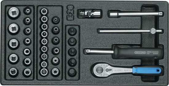 Gedore 1500 ES-20 6626230 Dopsleutelset Metrisch 1/4 (6.3 mm) 37-delig