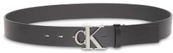 Calvin Klein Heren Riem Leer Zwart