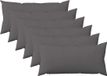 vidaXL Dekenkussen Lichtgrijs 40 x 80 cm Stof 6 stuks