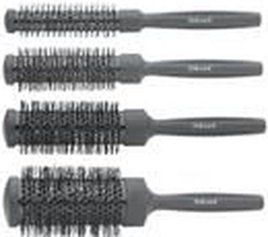 Sibel Thermische Borstels Round Kit 4 stuks Zwart
