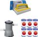 WAYS - Entretien piscine - Pompe de filtration 2006 L/h & 6 filtres Type II & Brosse de nettoyage WAYS