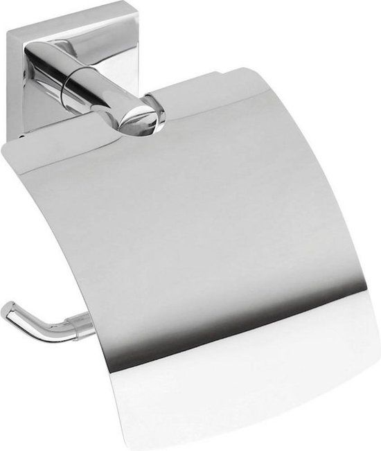 Sapho X-Square Toiletrolhouder met Klep - Chroom - 10 Jaar Garantie