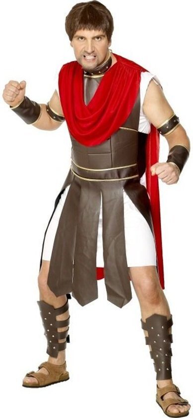 Smiffys Romeinse gladiator pak voor heren - Verkleedkleding - Large