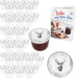 MamboCat Set van 40 glazen bekers 230ml Alois Hirsch met draaideksel