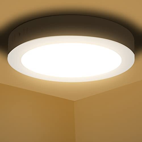 Aigostar LED Plafondlamp, 18W gelijk aan 162W gloeilamp, Slaapkamerlamp, 1510 lm, warm wit 3000, voor slaapkamer, woonkamer, kinderkamer, diameter 22.6 cm