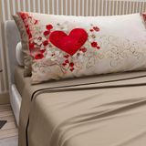 PETTI Artigiani Italiani - Katoenen beddengoed met kussenslopen met digitale print, eenpersoonslaken, beddengoedset patroon 338 taupe, 100% Made in Italy