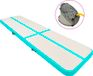 Syfax Gymnastiekmat met pomp opblaasbaar 600x100x20 cm PVC groen