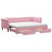 VidaXL Lit de jour convertible avec tiroirs, rose, 80x200 cm, velours