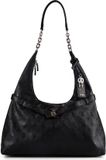 GUESS Schoudertas Ella Logo Hobo Black Logo zwart