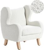 Beliani FARUM Kinderfauteuil Gebroken wit Bouclé