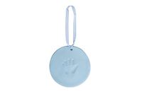 Reece Studio Klei aandenkit met babyprint, handafdruk en voetafdruk voor pasgeborenen, hangend aandenken of kerstversiering, genderneutraal cadeau voor nieuwe en aanstaande ouders, blauw