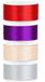 Satijnlint kleuren mix - rood-zilver-paars-creme - 2.5 cm x 25 meter - Hobby cadeaulint - decoratie - versieren