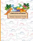 Outlined Dinosaur Composition Notebook