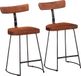 Syfax Barkrukken 2 st 49x43x79 cm massief mangohout