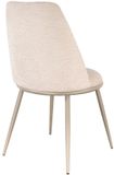 Vente-unique Set van 2 stoelen in gestructureerde stof en metaal - Beige - NEBINA