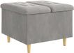 vidaXL Ottoman met opbergruimte, lichtgrijs, 60 x 60 x 45 cm, fluweel