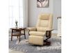 HOMCOM Fauteuil Relax Pivotant Crème Repose-Pieds