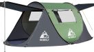 Tente pop-up sans marque 2-4 personnes tente de camping avec auvent 3 saisons légère grande tente familiale tente secondaire auvent pour camping extérieur festival vert armée