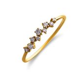 Lucardi Dames 14 Karaat gouden ring diamant 0,15
