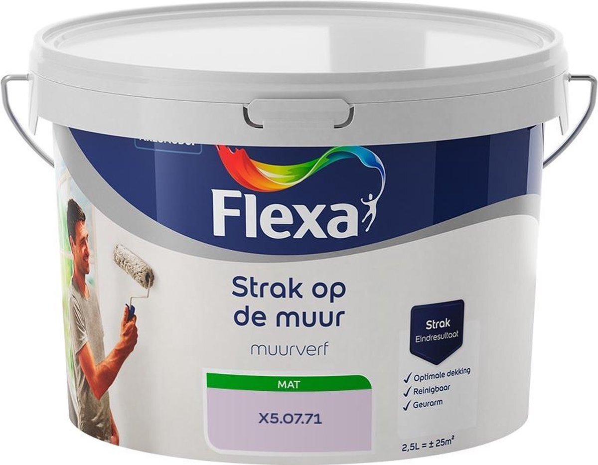 FLEXA Strak op de muur Muurverf - Mengcollectie - X5.07.71 - 2,5 liter