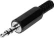 Tru Components 1559784 Jackplug 3.5 mm Stekker, recht Aantal polen: 3 Stereo Zwart 1 stuk(s)