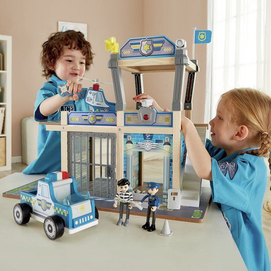 Hape Politie Station - Hout - Veelkleurig - E3050
