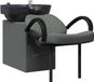 vidaXL Fauteuil shampoo gris foncé et noir plastique