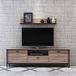 Homemania TV-kast, melamine, metaal, zwart, hout