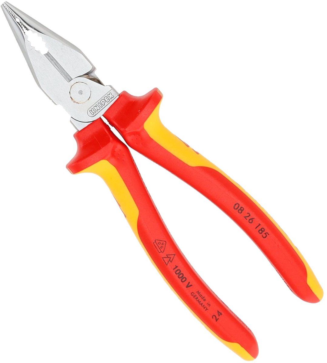 KNIPEX Spitse kombitang verchroomd geïsoleerd, 08 26 185