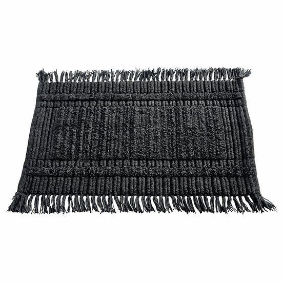 LOBERON Badmat Nexilo zwart Katoen 60 cm