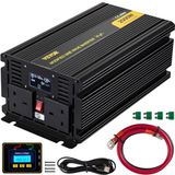 VEVOR Zuivere Sinusomvormer 2000W Digitale Auto-Omvormer 24V