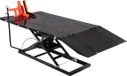 Motorcycle lift with lifting mechanism, 1500 lbs, pneumatic, foldable, with removable worktop