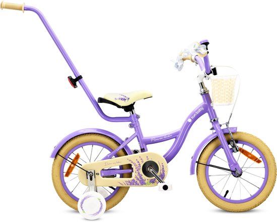 Sun Baby Flower Bike Meisjesfiets 14 inch Lavendel