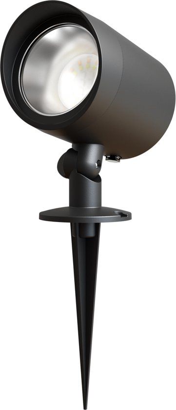 Calex LED Grondspot - Zwart - 7W - Warm Wit Licht - IP54