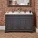 Hudson Reed Thornton meuble de lavabo sur pied classique 120cm noir gris avec double lavabo