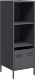 vidaXL Hoge kast 35x39x103,5 cm staal antracietkleurig