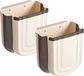 BeltAvenue Holding B.V. Poubelle de cuisine compacte et pliable pour montage mural, poubelle en plastique pour placard, poubelle murale de 9 litres, marron