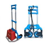 Merkloos Relaxdays Steekwagen opvouwbaar - tot 70 kg - zilver-blauw